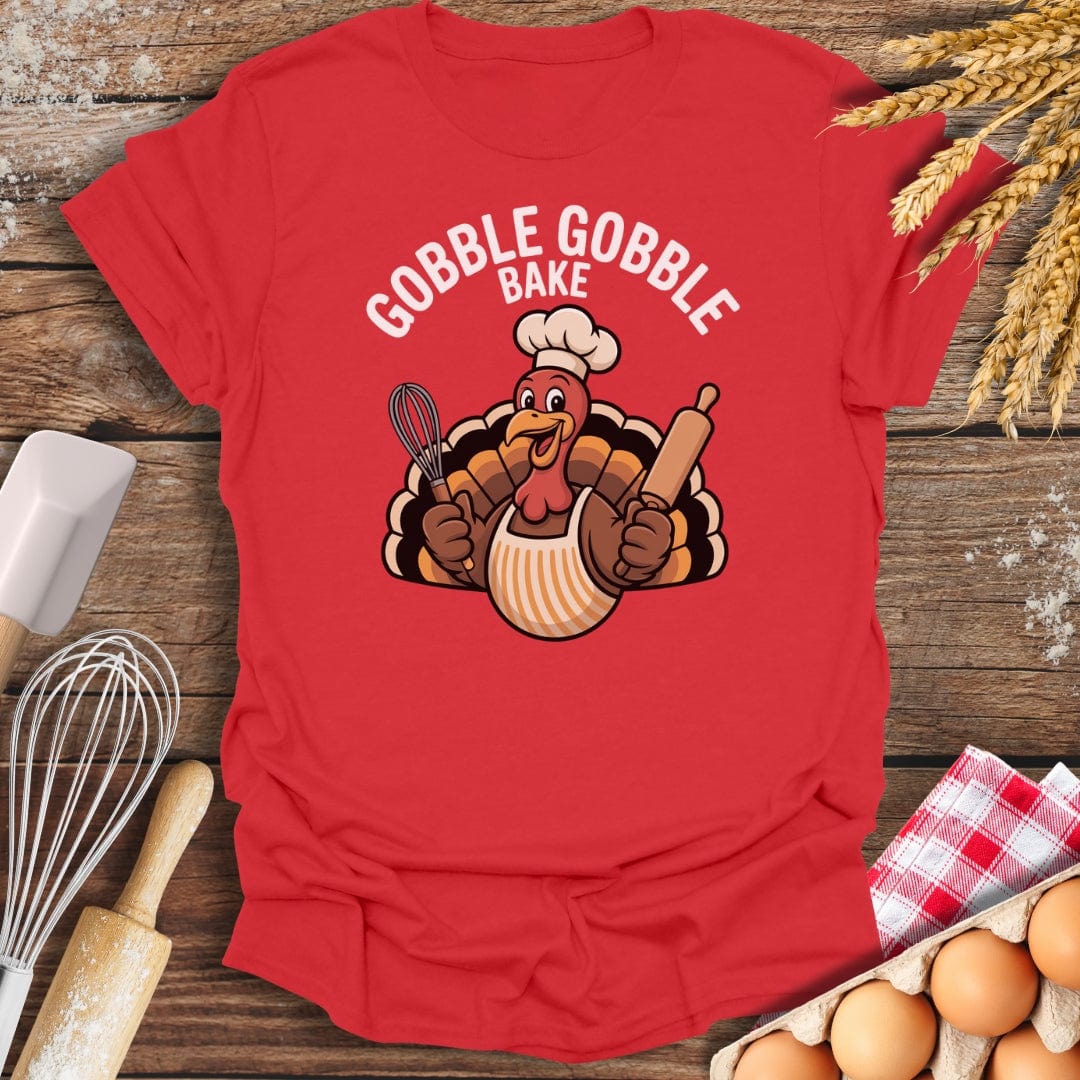 Gobble Gobble Bake T-Shirt Red / S Baking Threads