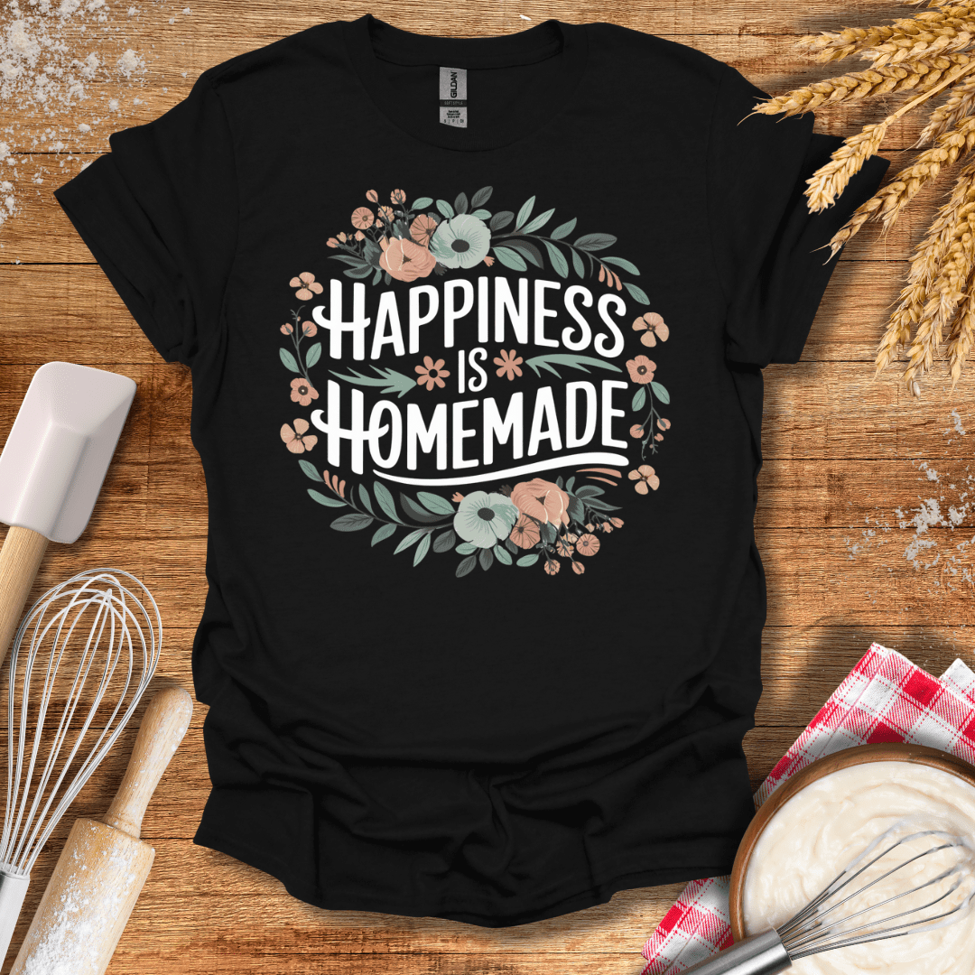 Happiness Is Homemade T-Shirt Black / S Baking Threads