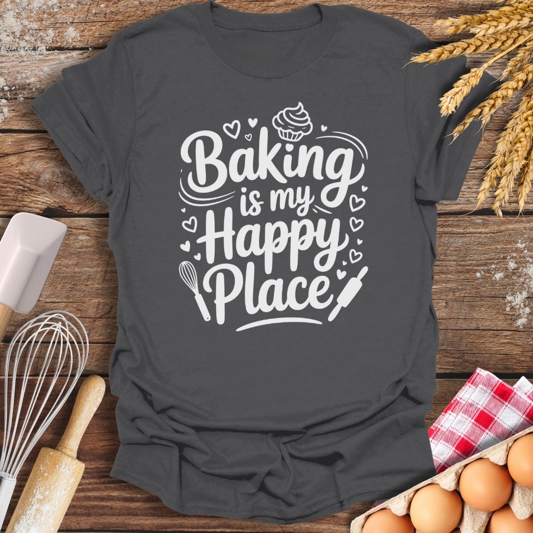 Happy Place T-Shirt Charcoal / S Baking Threads