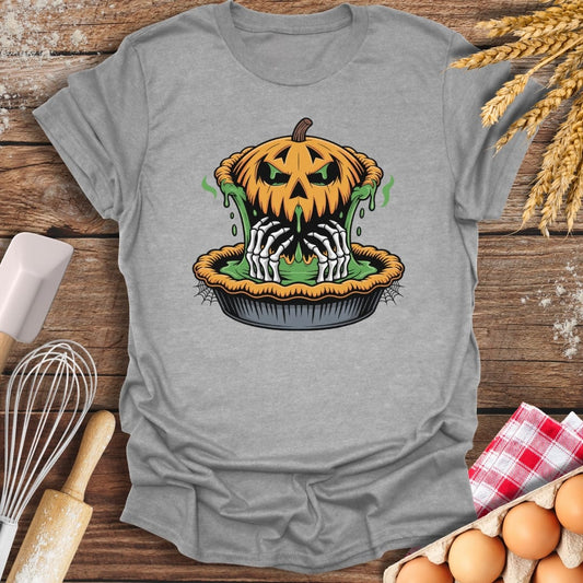 Haunted Pumpkin Pie T-Shirt Sport Grey / S Baking Threads