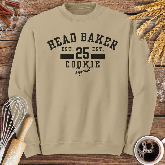Head Baker Cookie Squad Sweatshirt Baking Threads