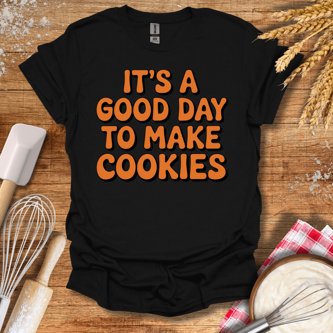 It's A Good Day To Make Cookies Retro T-Shirt Black / S Baking Threads