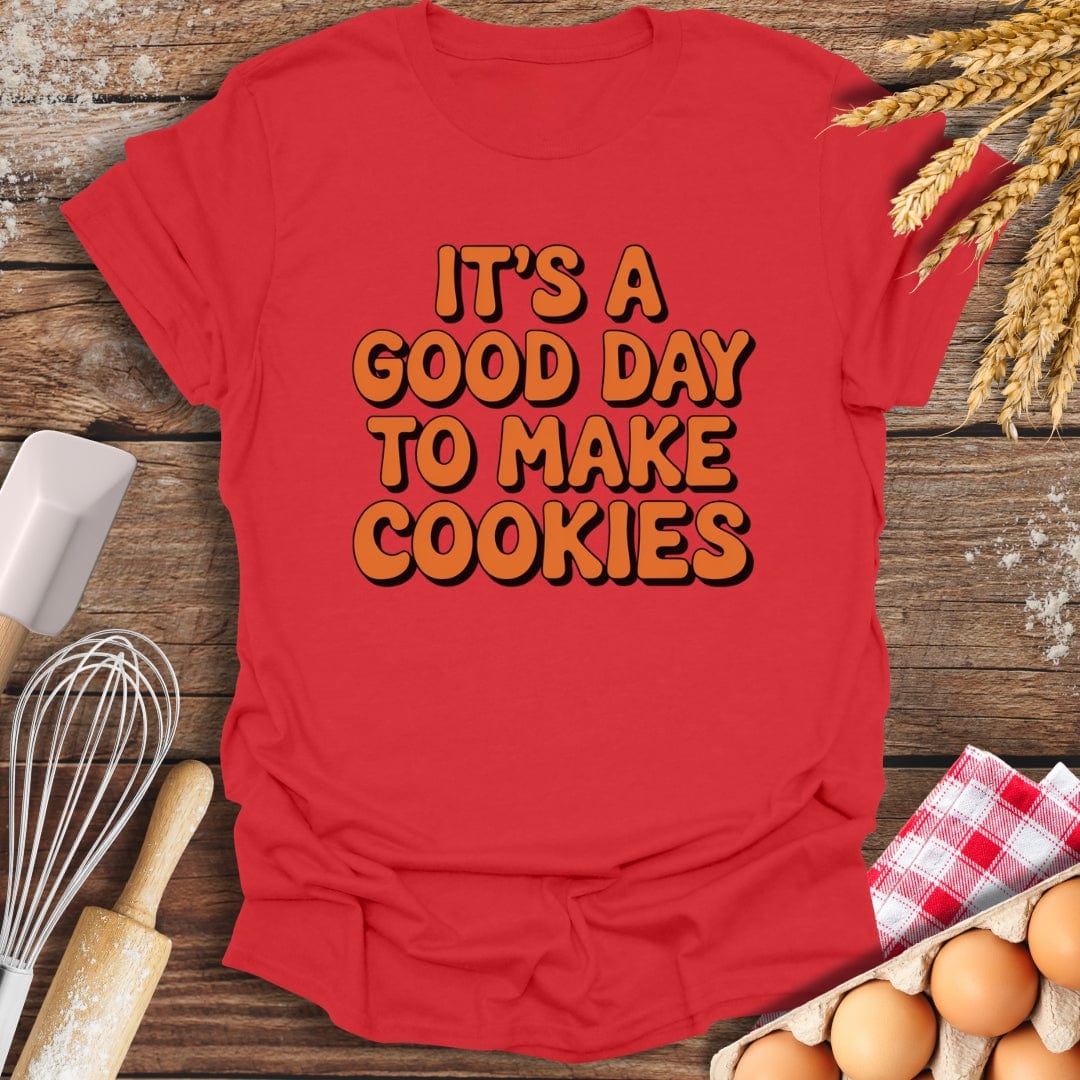 It's A Good Day To Make Cookies Retro T-Shirt Red / S Baking Threads
