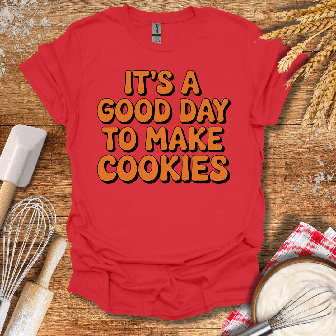 It's A Good Day To Make Cookies Retro T-Shirt Red / S Baking Threads