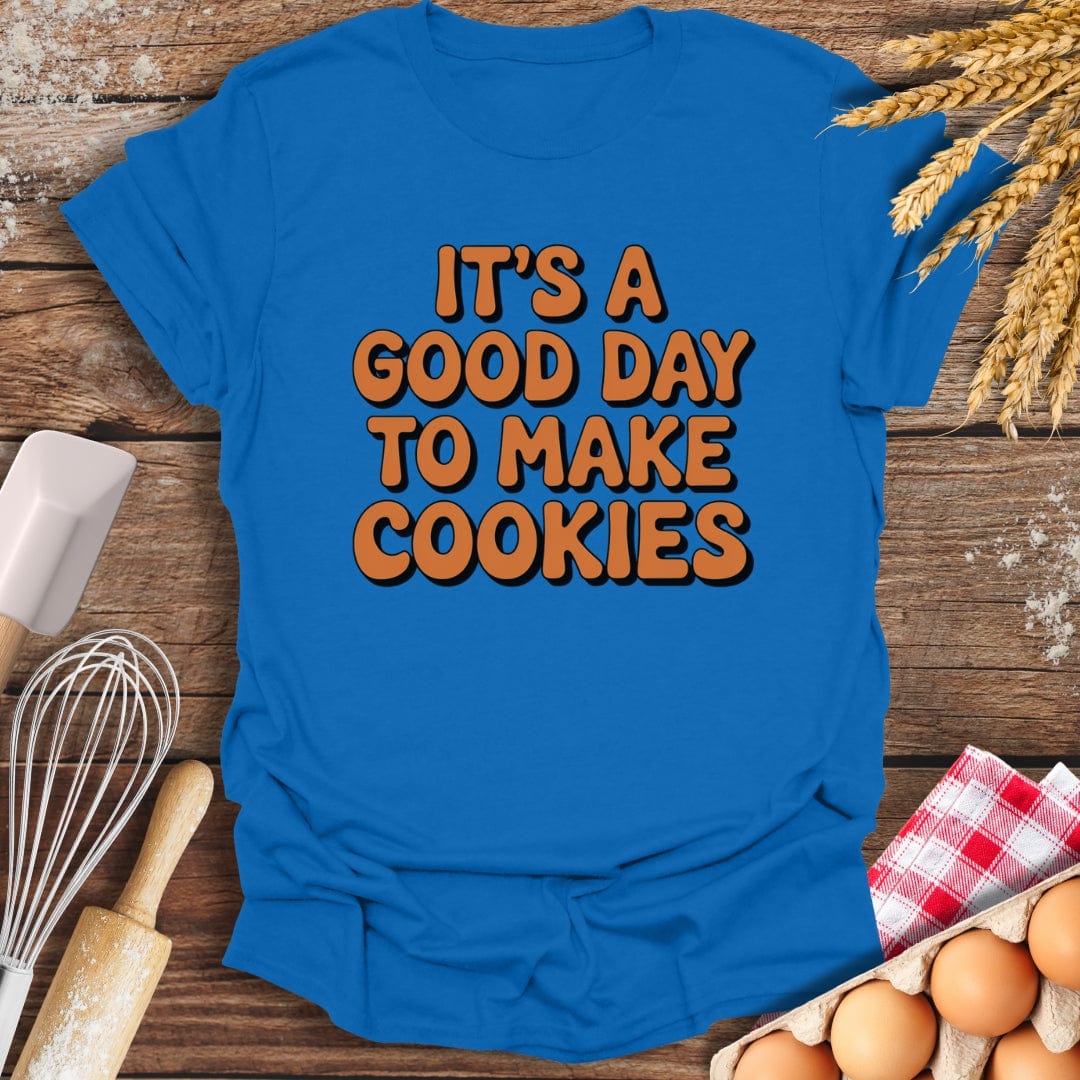 It's A Good Day To Make Cookies Retro T-Shirt Royal / S Baking Threads