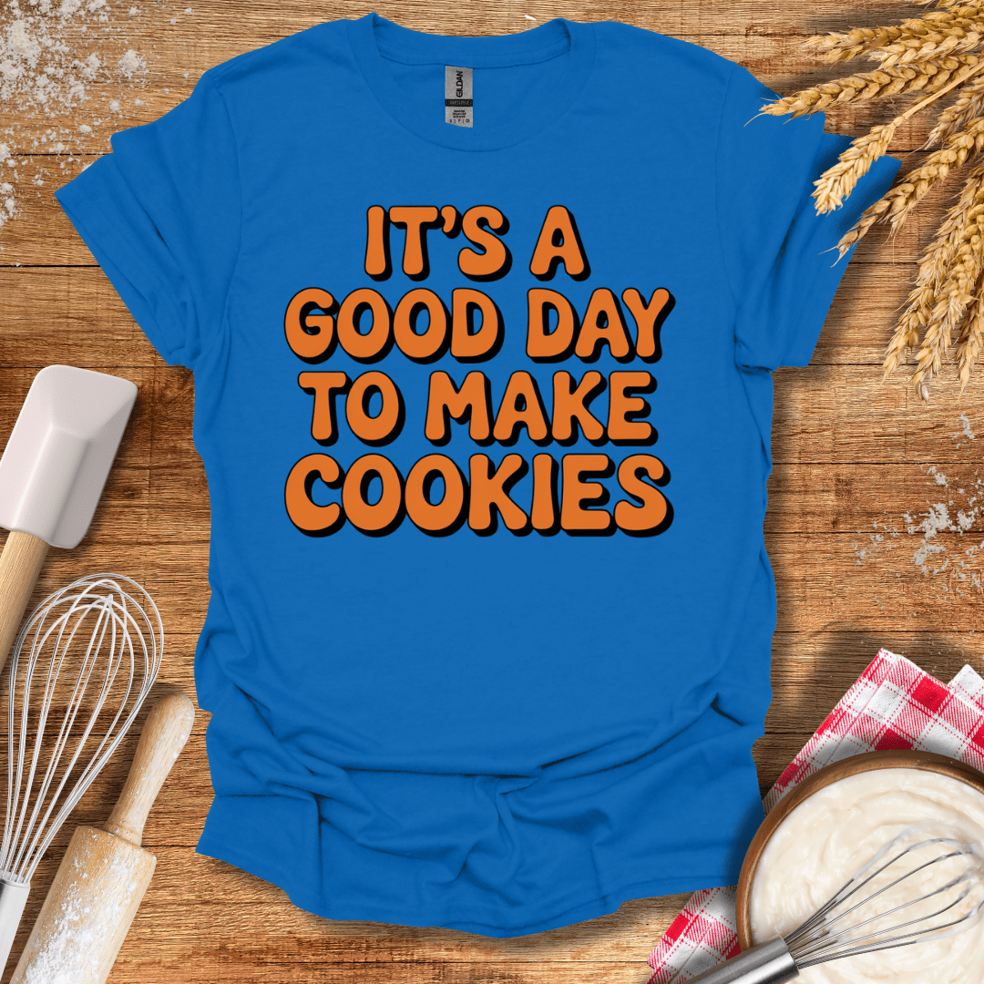 It's A Good Day To Make Cookies Retro T-Shirt Royal / S Baking Threads