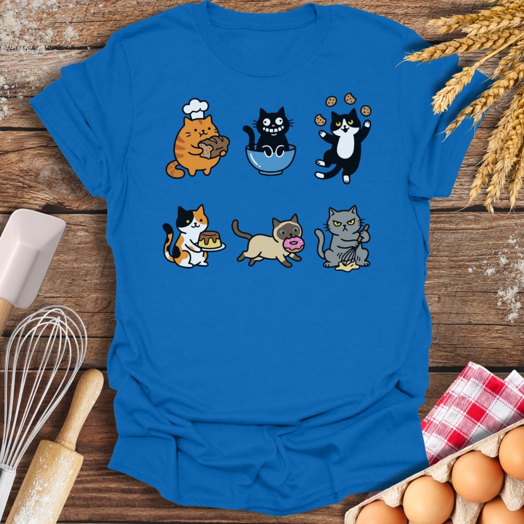 Kitchen Cat-astrophes T-Shirt Royal / S Baking Threads