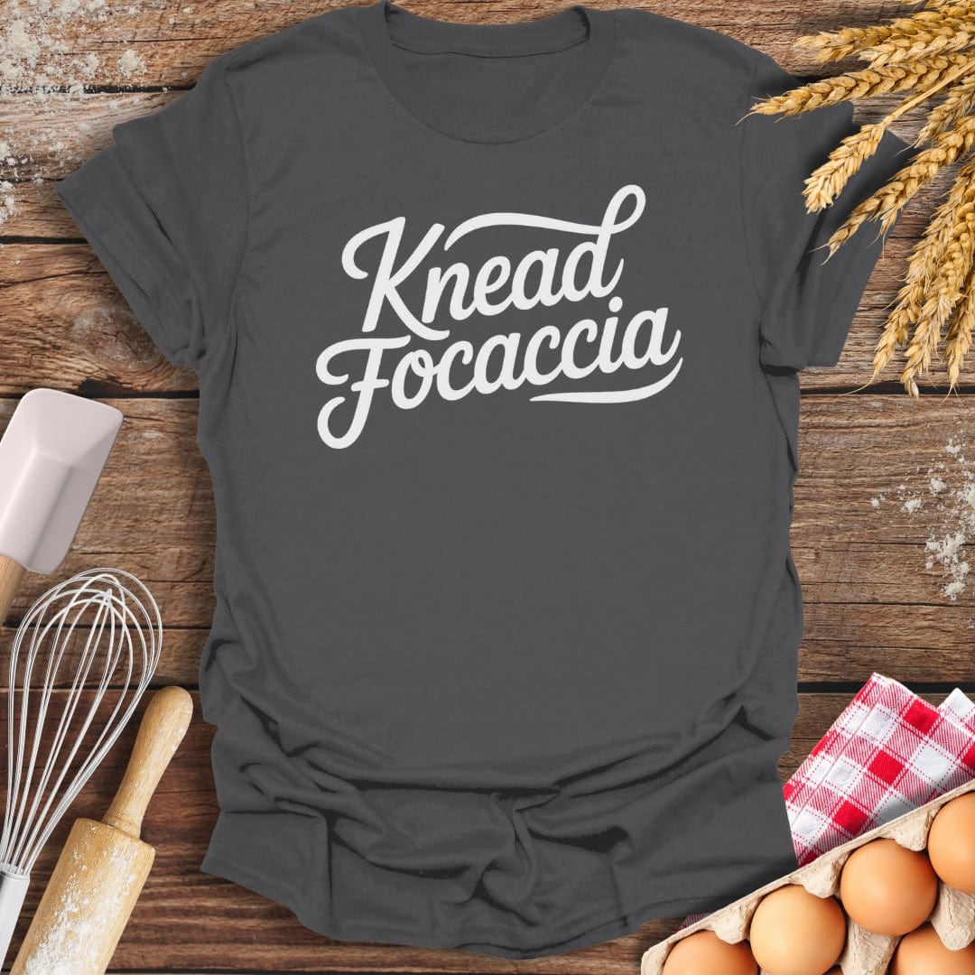 Knead Focaccia T-Shirt Charcoal / S Baking Threads