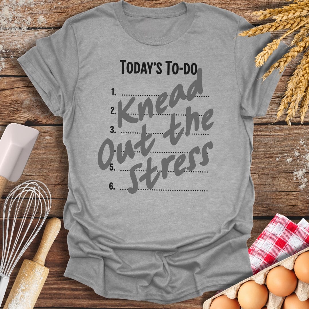 Knead Out The Stress T-Shirt Sport Grey / S Baking Threads