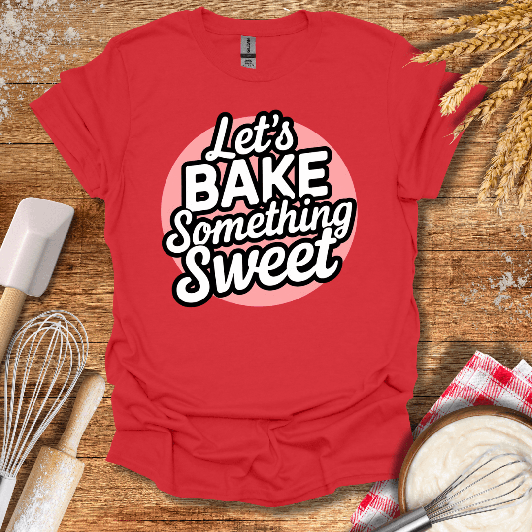 Let's Bake Something Sweet Cupcake T-Shirt Red / S Baking Threads