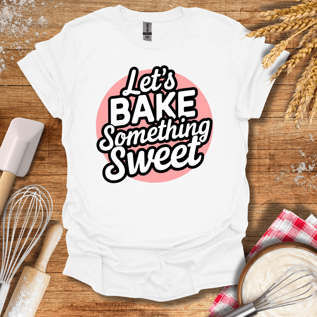 Let's Bake Something Sweet Cupcake T-Shirt White / S Baking Threads