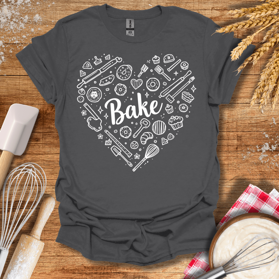 Love Baking T-Shirt Charcoal / S Baking Threads