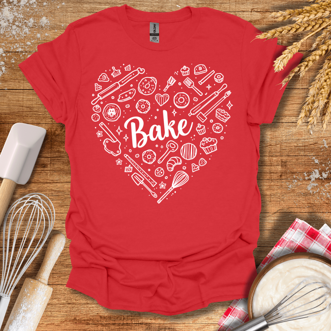 Love Baking T-Shirt Red / S Baking Threads