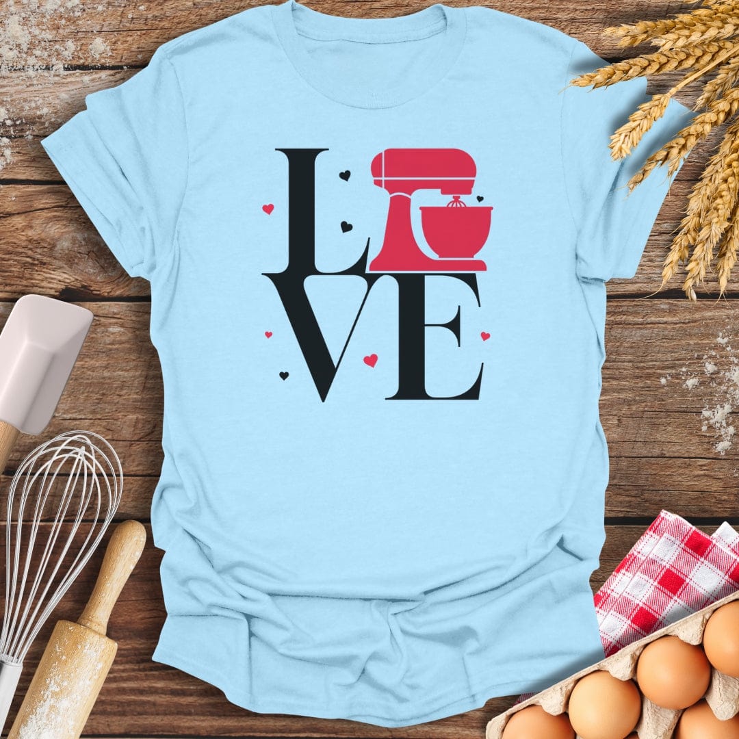 Love to Bake T-Shirt Light Blue / S Baking Threads