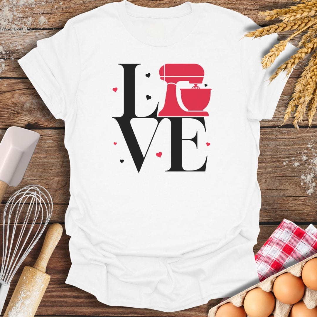 Love to Bake T-Shirt White / S Baking Threads