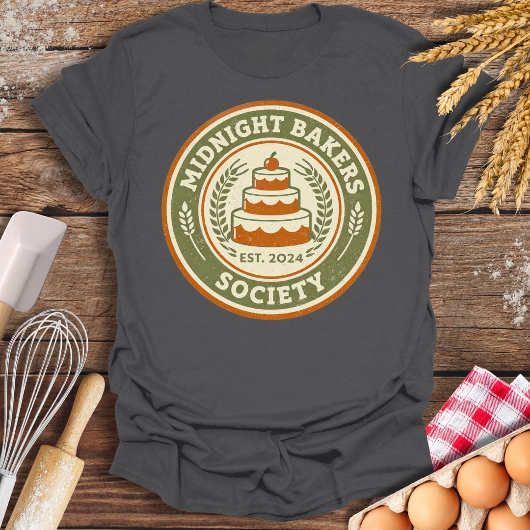 Midnight Bakers Society T-Shirt Charcoal / S Baking Threads