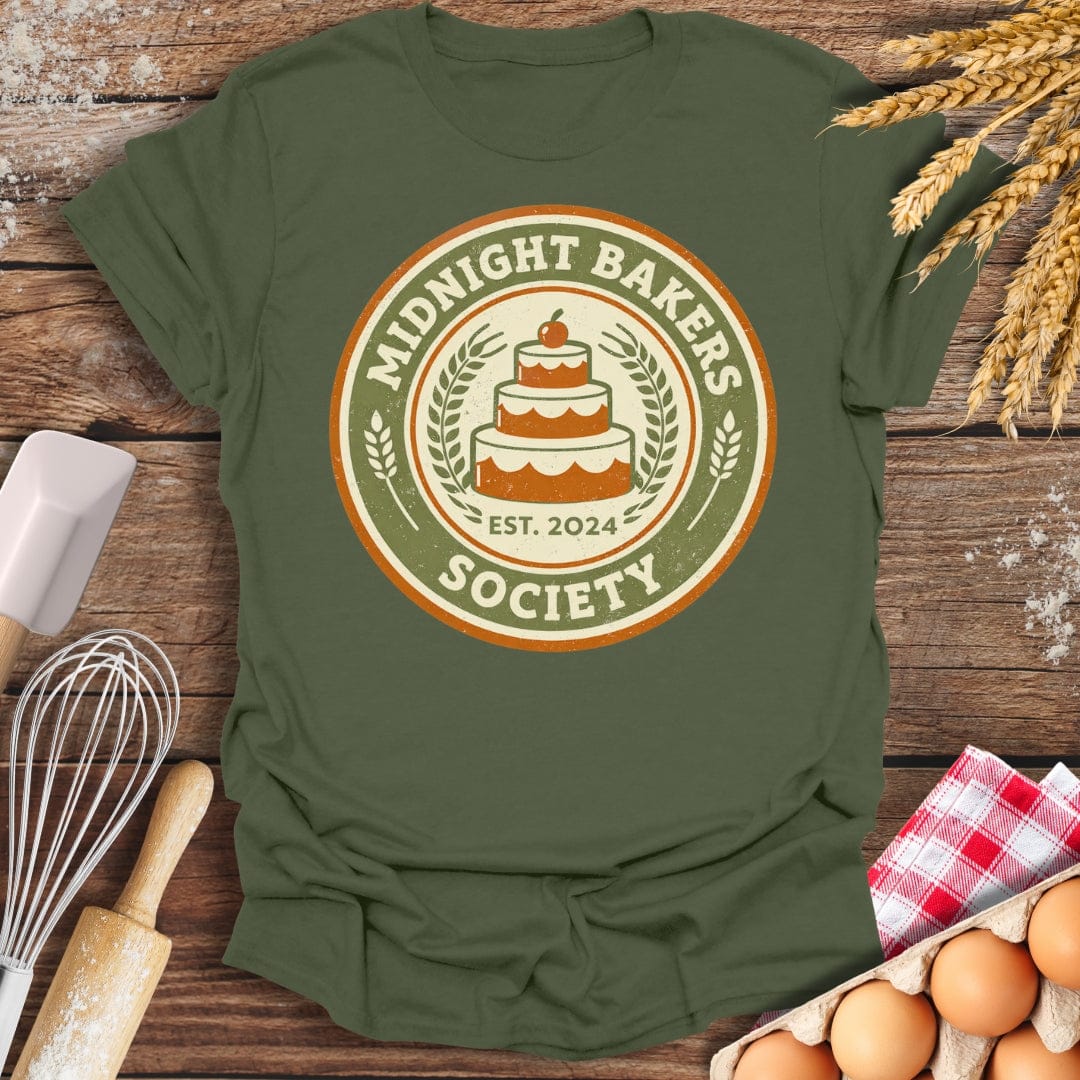 Midnight Bakers Society T-Shirt Military Green / S Baking Threads