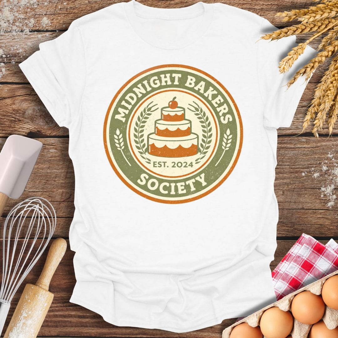 Midnight Bakers Society T-Shirt White / S Baking Threads