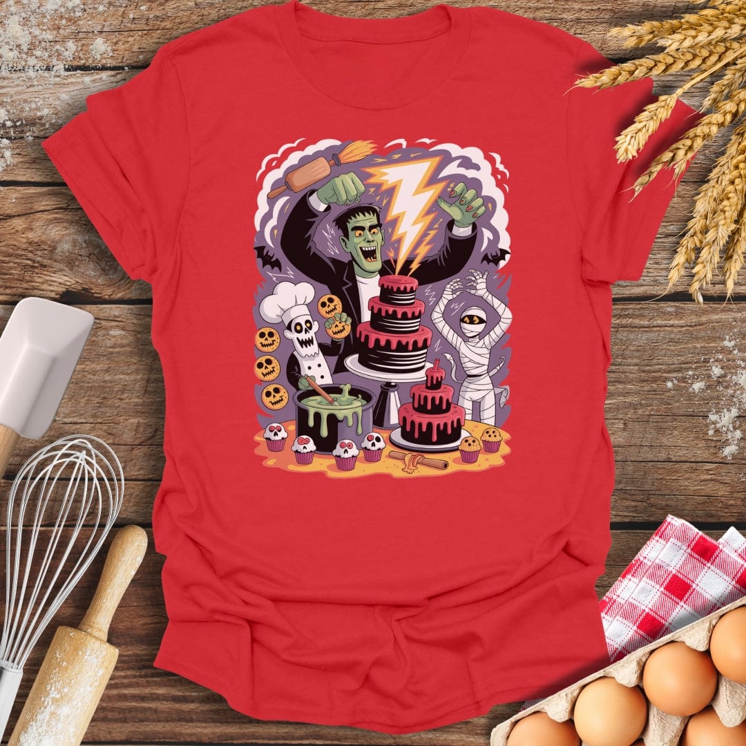 Monster Bake-Off T-Shirt Red / S Baking Threads