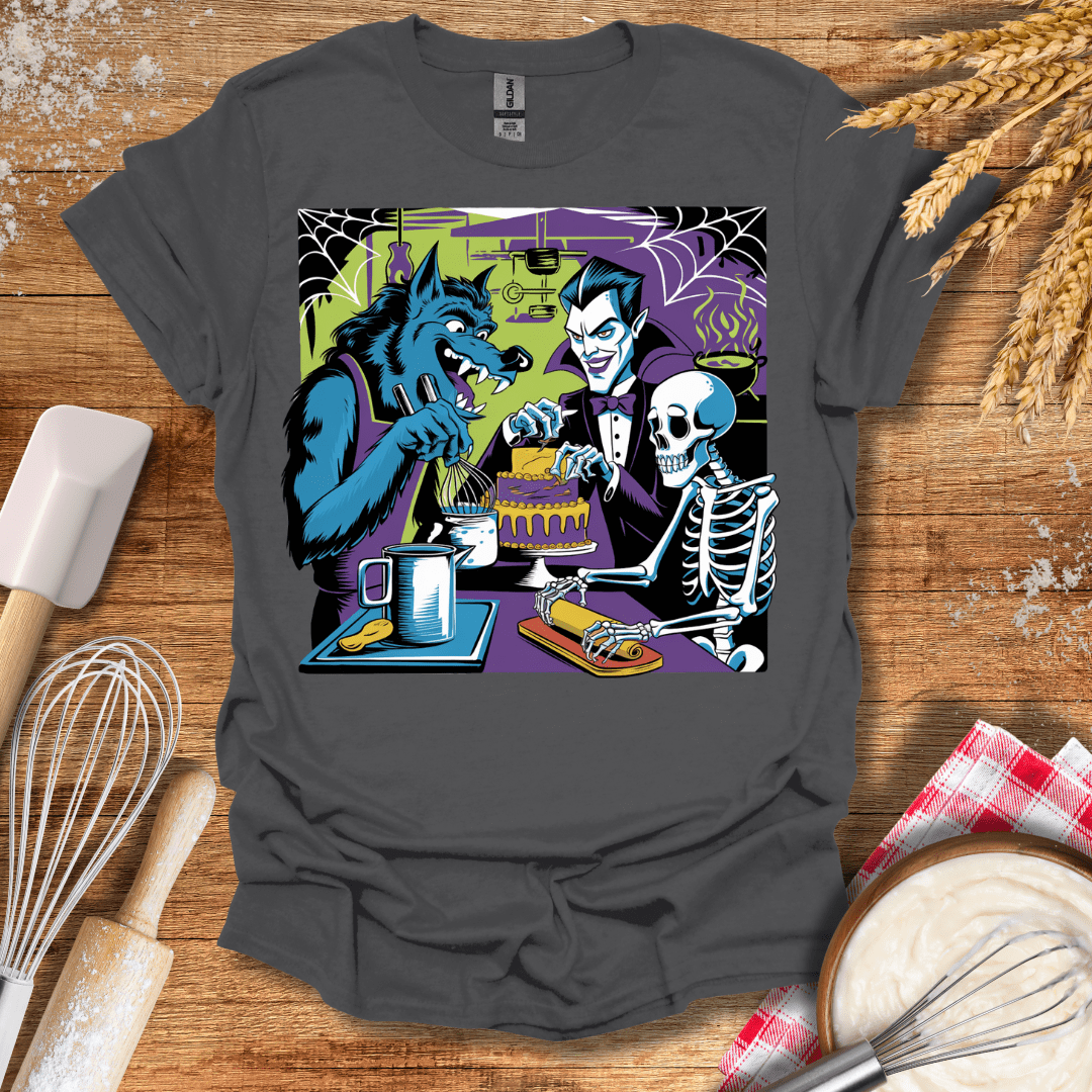 Monster's Bake Off T-Shirt Charcoal / S Baking Threads