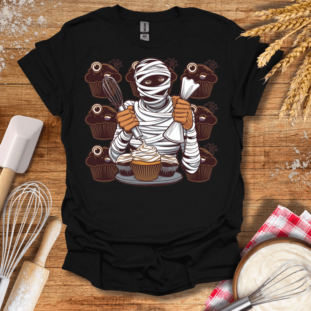 Mummy's Muffin Madness T-Shirt Black / S Baking Threads