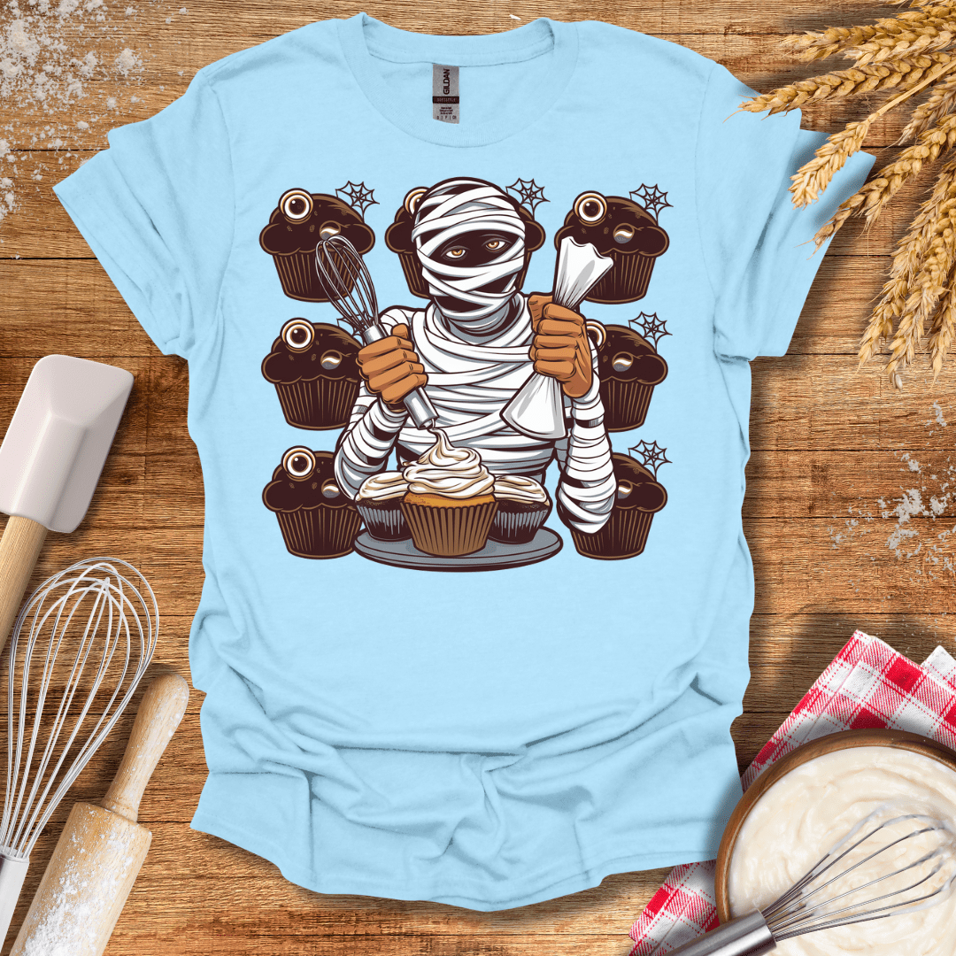 Mummy's Muffin Madness T-Shirt Light Blue / S Baking Threads