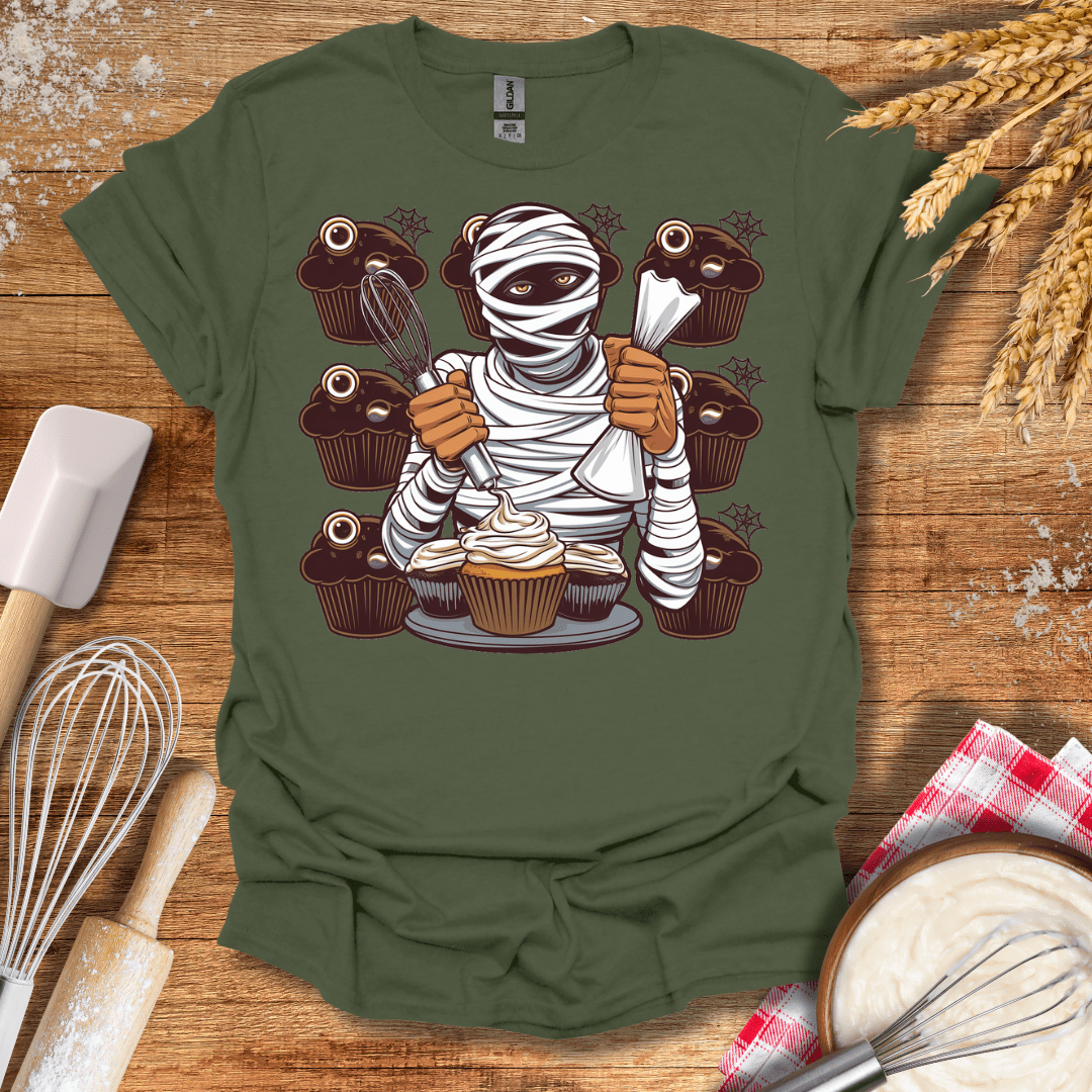 Mummy's Muffin Madness T-Shirt Military Green / S Baking Threads