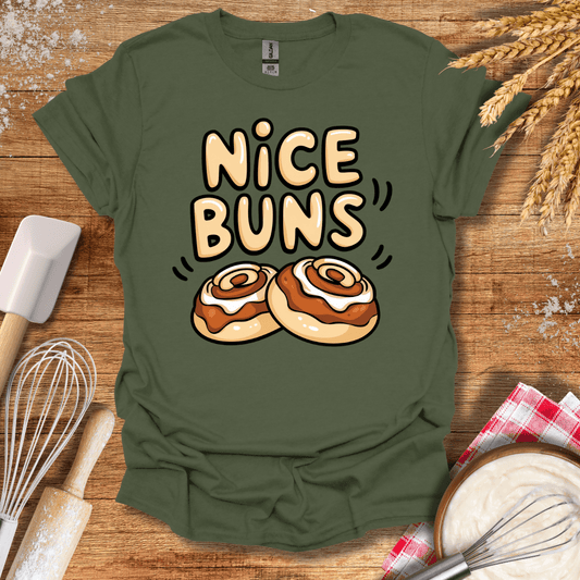 Nice Buns T-Shirt Military Green / S Baking Threads