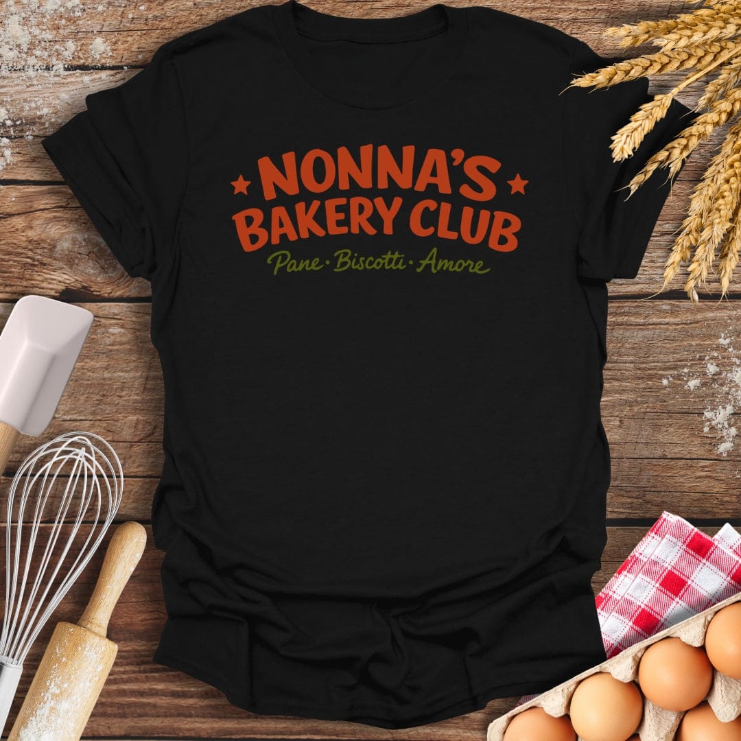 Nonna's Bakery Club T-Shirt Black / S Baking Threads