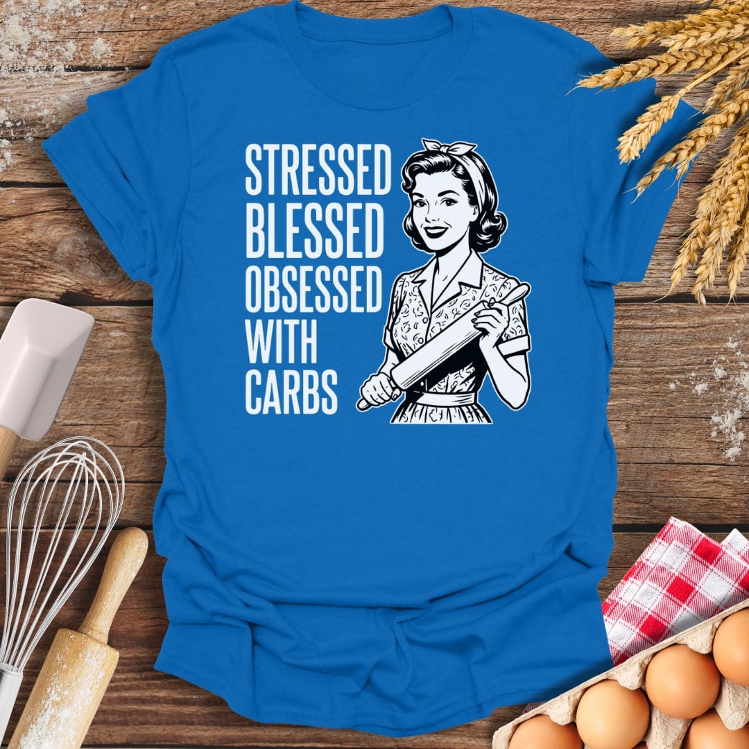 Obsessed With Carbs T-Shirt Royal / S Baking Threads