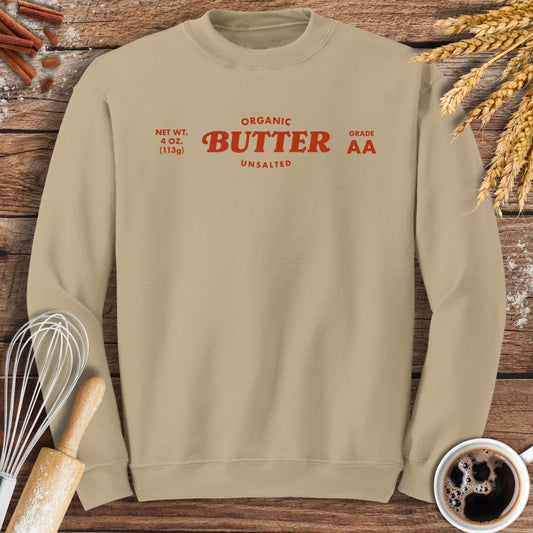 Organic Unsalted Butter Sweatshirt Baking Threads