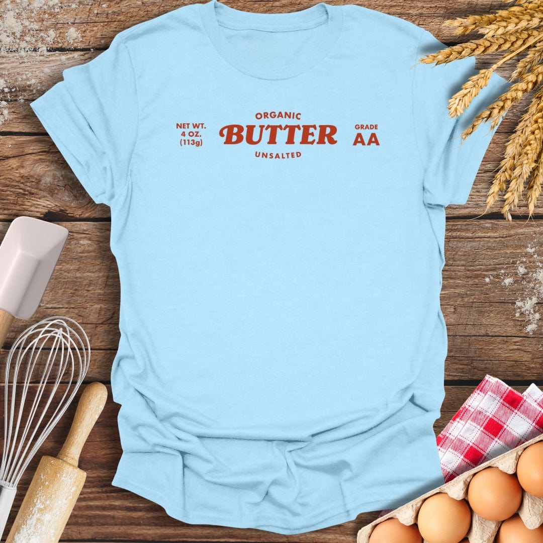 Organic Unsalted Butter T-Shirt Light Blue / S Baking Threads