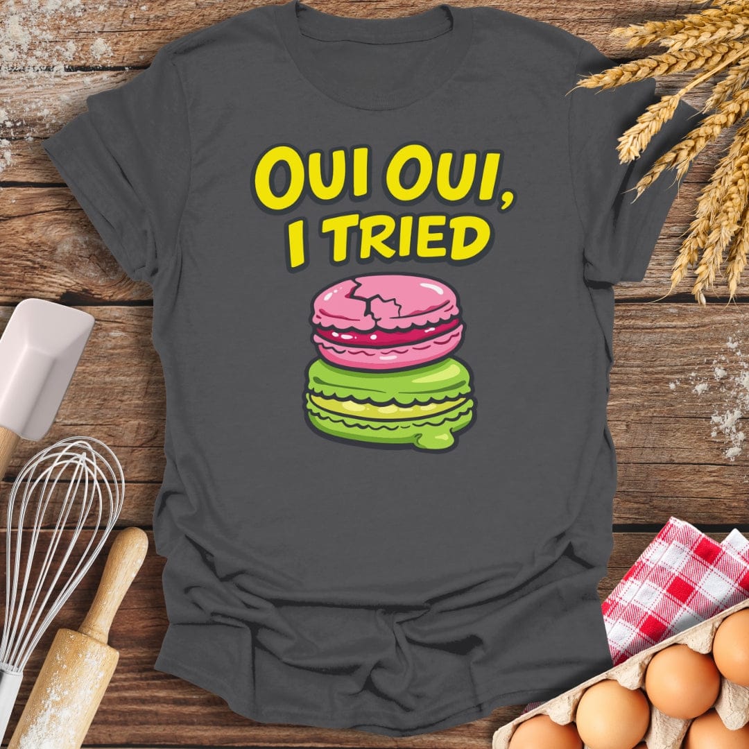Oui Oui, I Tried T-Shirt Charcoal / S Baking Threads