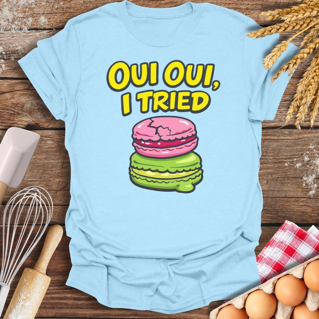 Oui Oui, I Tried T-Shirt Light Blue / S Baking Threads