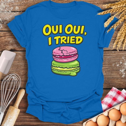 Oui Oui, I Tried T-Shirt Royal / S Baking Threads