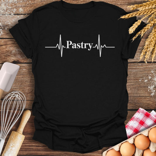 Pastry EKG T-Shirt Black / S Baking Threads