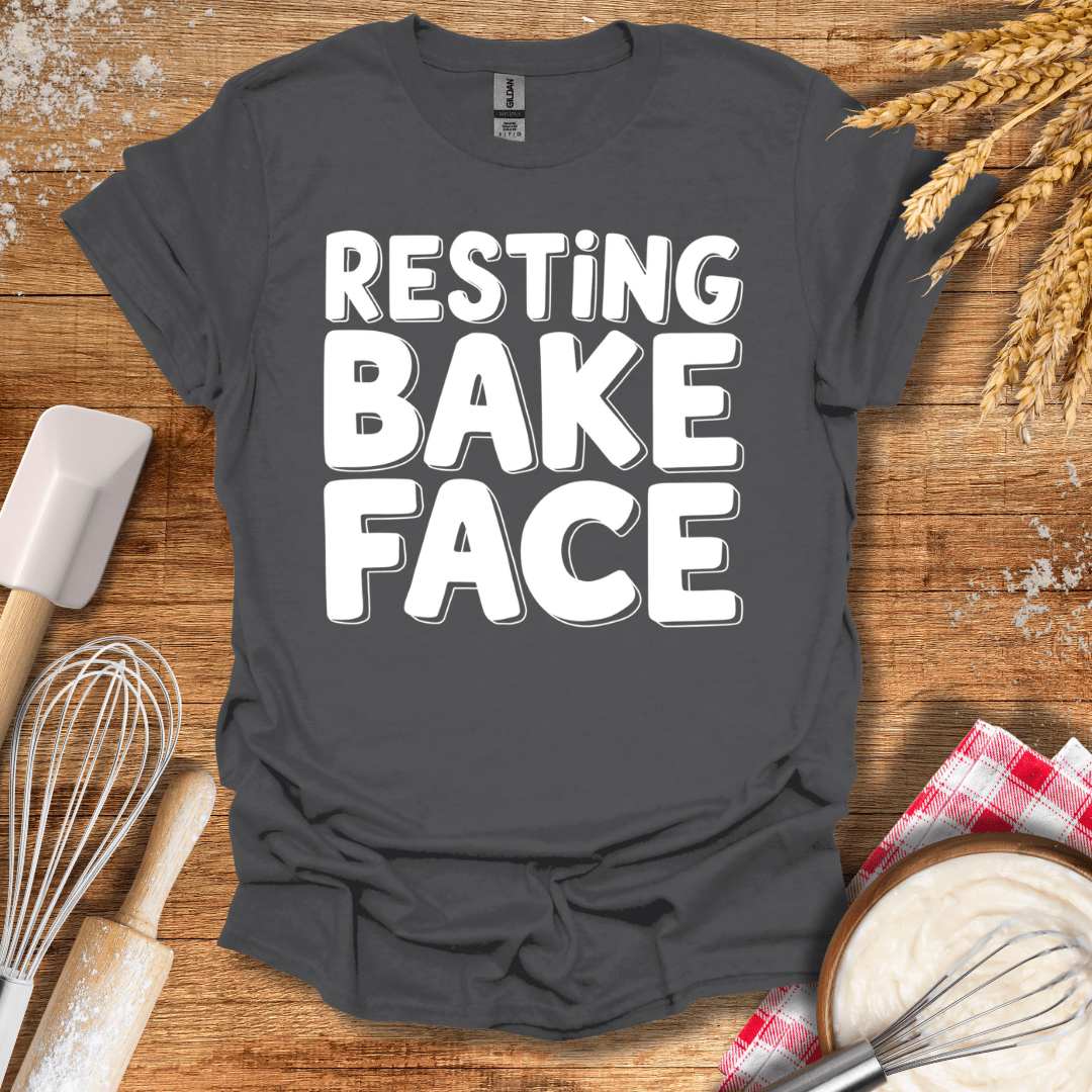 Resting Bake Face T-Shirt Charcoal / S Baking Threads