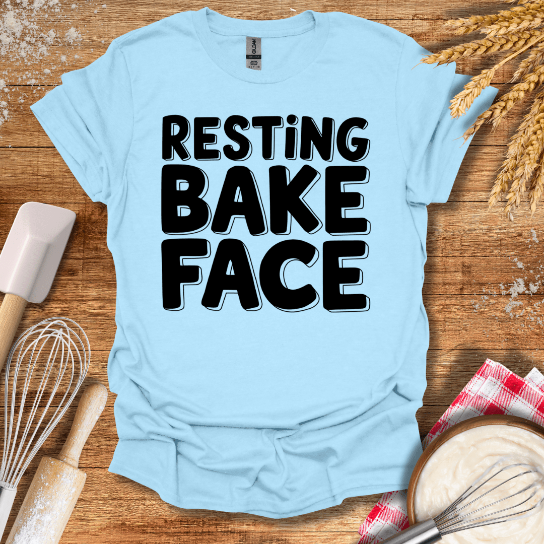 Resting Bake Face T-Shirt Light Blue / S Baking Threads