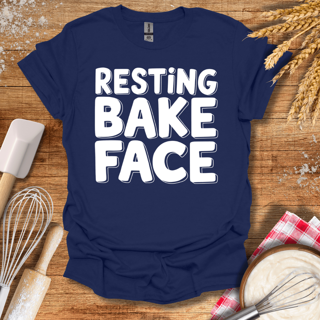 Resting Bake Face T-Shirt Navy / S Baking Threads