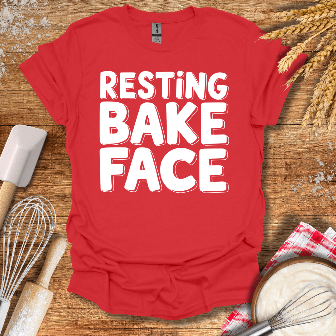 Resting Bake Face T-Shirt Red / S Baking Threads