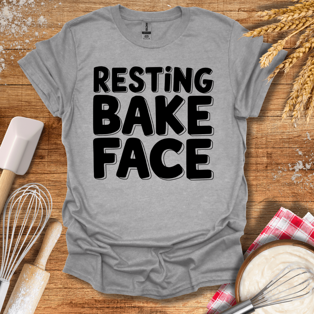 Resting Bake Face T-Shirt Sport Grey / S Baking Threads