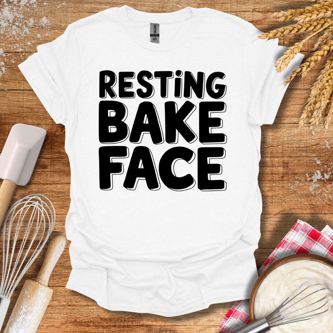 Resting Bake Face T-Shirt White / S Baking Threads