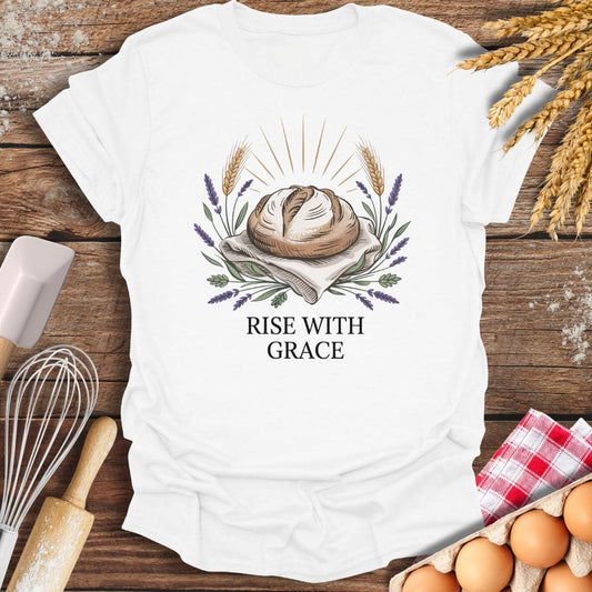 Rise With Grace T-Shirt White / S Baking Threads