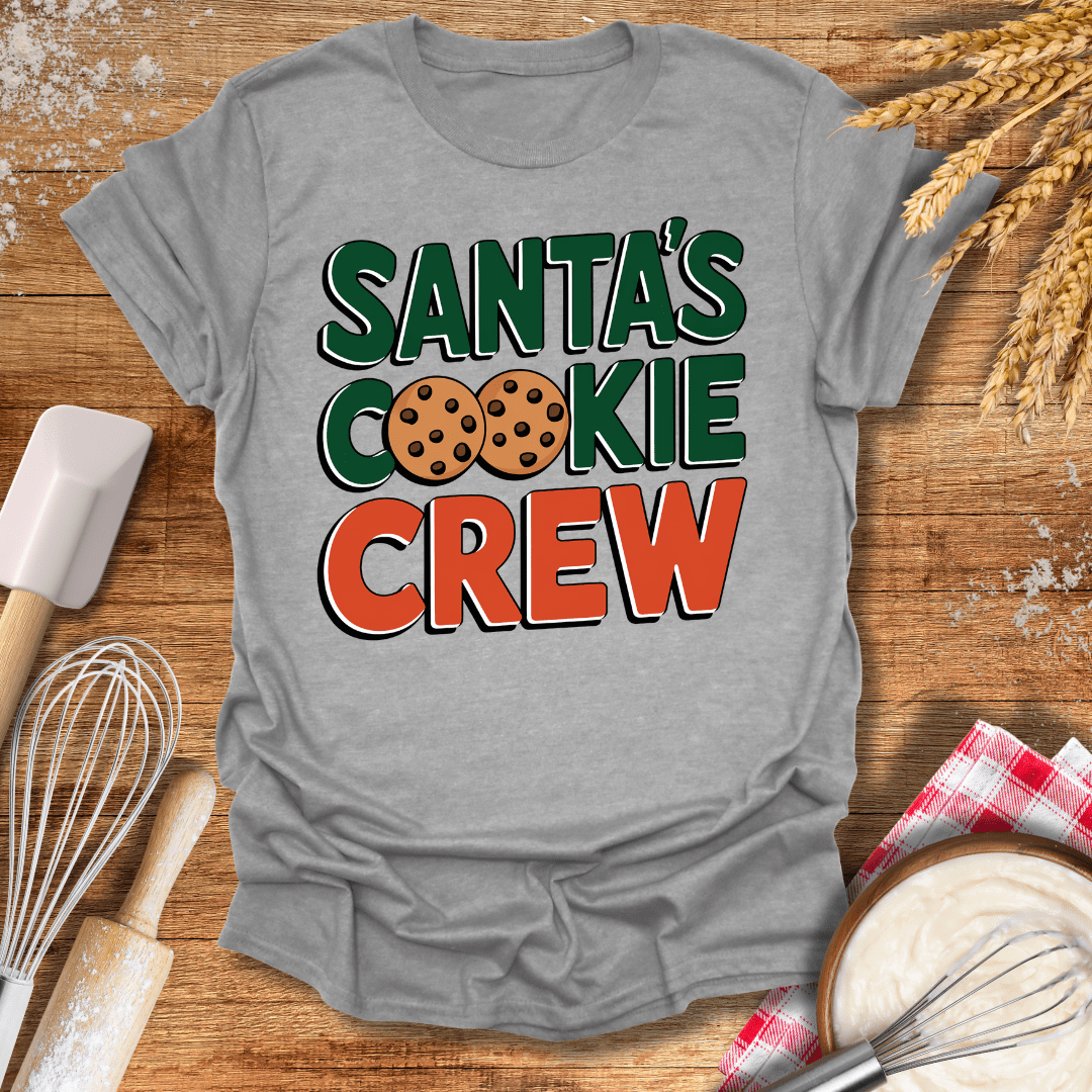 Santa's Cookie Crew T-Shirt Sport Grey / S Baking Threads