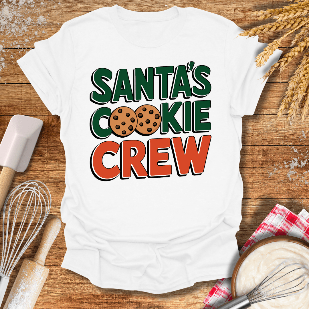 Santa's Cookie Crew T-Shirt White / S Baking Threads