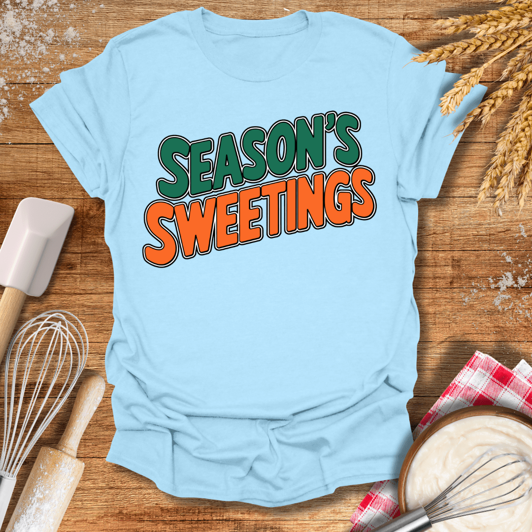 Season's Sweetings T-Shirt Light Blue / S Baking Threads