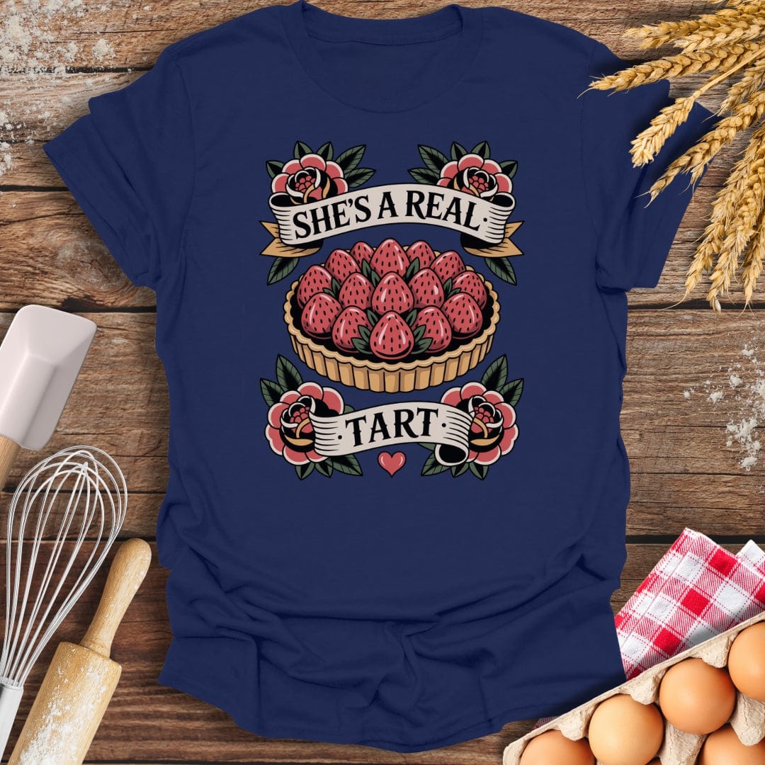 She's A Real Tart T-Shirt Navy / S Baking Threads