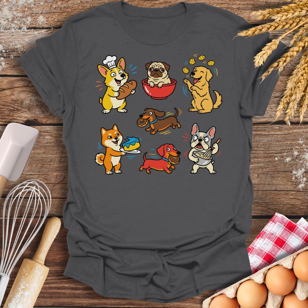 Silly Dog Bakery T-Shirt Charcoal / S Baking Threads