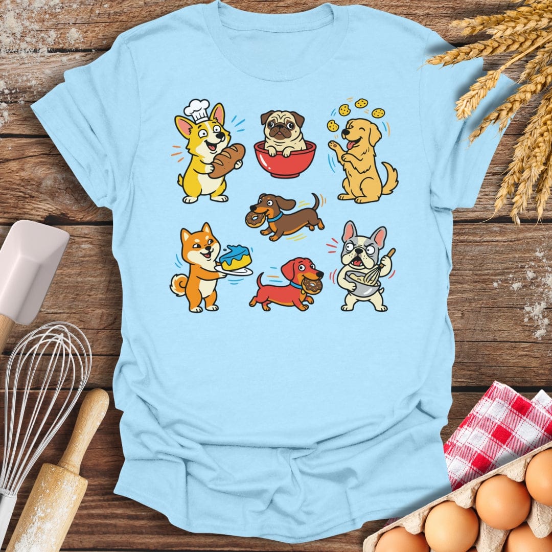Silly Dog Bakery T-Shirt Light Blue / S Baking Threads