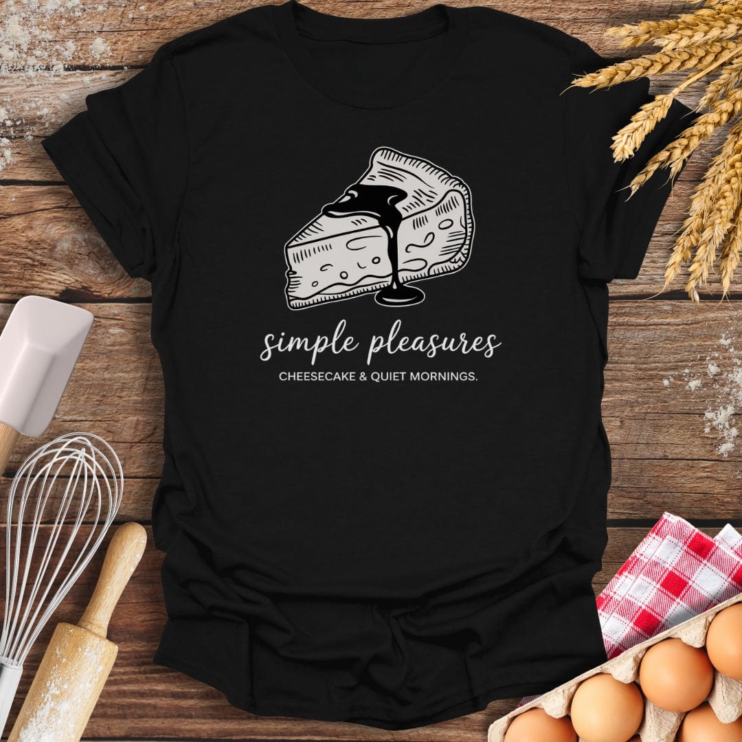 Simple Cheesecake T-Shirt Black / S Baking Threads